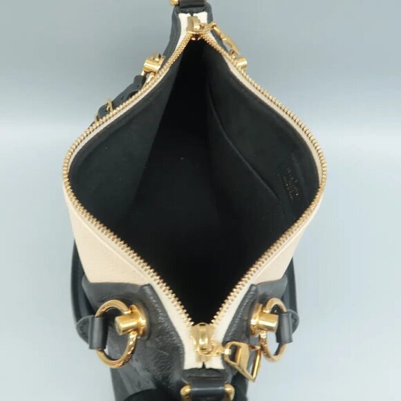 100% Authentic Louis Vuitton V Tote Black&White Leather Satchel 1496-61624 - Picture 10 of 12